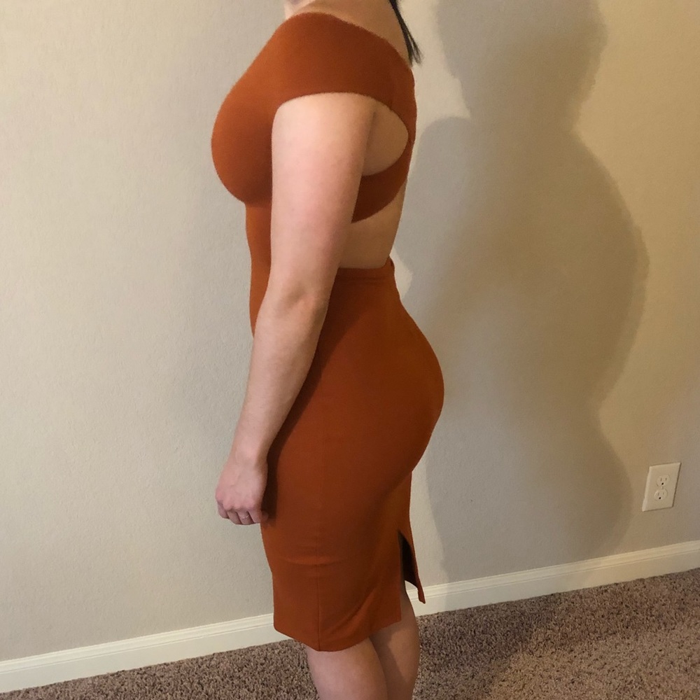 American apparel burnt orange XS Midi dress